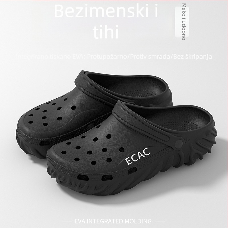 Sandale s zatvorenim prstom, Unisex, EVA gornji dio i đon, protuklizne, debljina đona 2–3 cm, Baotou stil