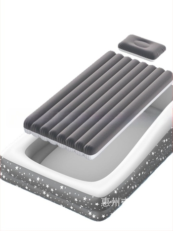 Prenosivo dječje nafukivo ležište, uzorak zvjezdica, 3,6 kg, nosivost 80 kg, površina od kompozitnog materijala, vanjska pumpa za zrak, električno napuhivanje