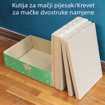 Mačje gnijezdo od kartona s zamjenjivom pločom za grebanje; karton je od valovite papirne (Značka: Craftsman yao; Materijal: Drugi materijali; Kategorija: Mačje gnijezdo; Namijenjeno: Mačke)