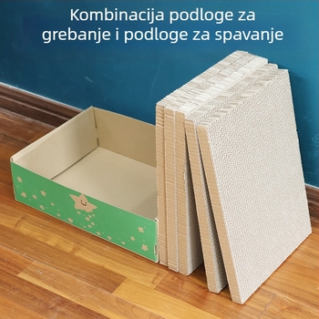 Mačje gnijezdo od kartona s zamjenjivom pločom za grebanje; karton je od valovite papirne (Značka: Craftsman yao; Materijal: Drugi materijali; Kategorija: Mačje gnijezdo; Namijenjeno: Mačke)