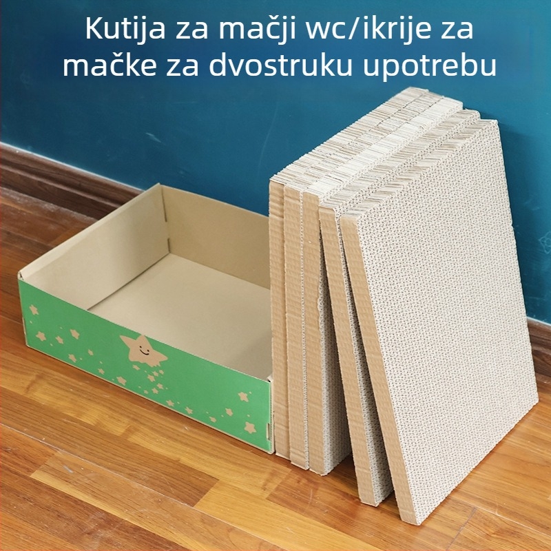 Mačje gnijezdo od kartona s zamjenjivom pločom za grebanje; karton je od valovite papirne (Značka: Craftsman yao; Materijal: Drugi materijali; Kategorija: Mačje gnijezdo; Namijenjeno: Mačke)