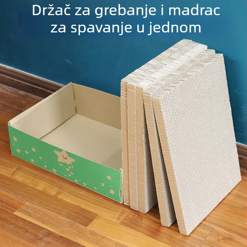 Mačje gnijezdo od kartona s zamjenjivom pločom za grebanje; karton je od valovite papirne (Značka: Craftsman yao; Materijal: Drugi materijali; Kategorija: Mačje gnijezdo; Namijenjeno: Mačke)