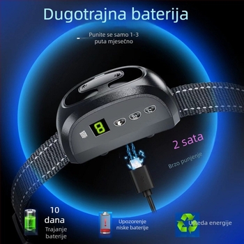 Ovratnica protiv lajanja za mačke, automatska, inteligentna, neštetna, poliester