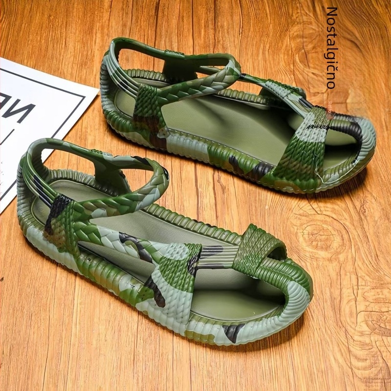 Muške plažne sandale s EVA gornjim dijelom i EVA potplatom, otvoreni prst, slip-on, prozračne