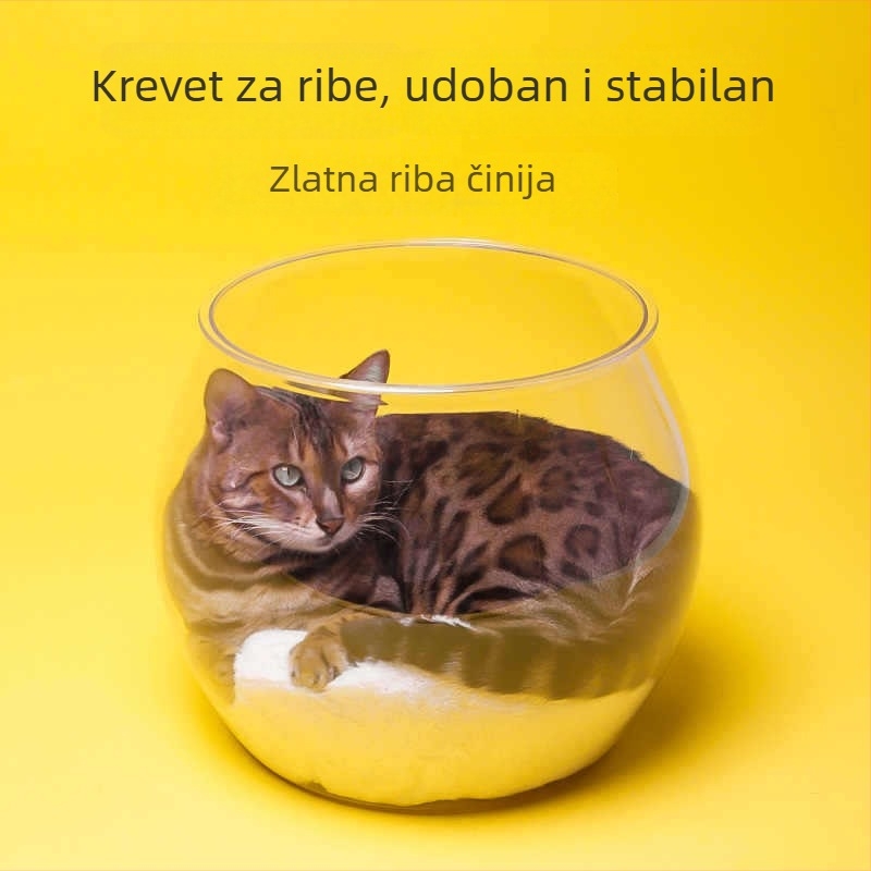 PET gnijezdo za mačke — proziran kapsulni dizajn, prostrano unutarnje, poluzatvoren dišući, pogodno za sve sezone, jednostavno za održavanje