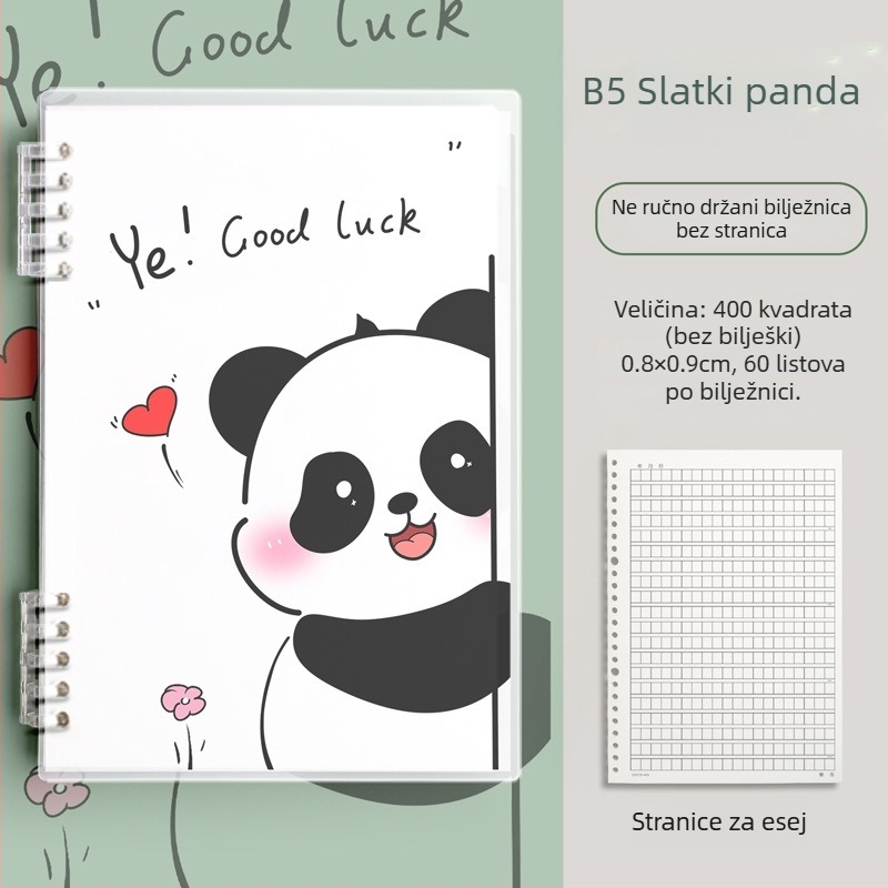 Radna bilježnica Cute little year, s otpuštajućim listovima, dvostrani offset papir, težina papira 80 g