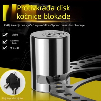 Rocket Head Disc Lock za bicikle, motocikle i električna vozila — nehrđajući čelik, 0,15 kg