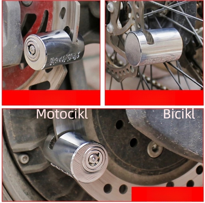 Rocket Head Disc Lock za bicikle, motocikle i električna vozila — nehrđajući čelik, 0,15 kg