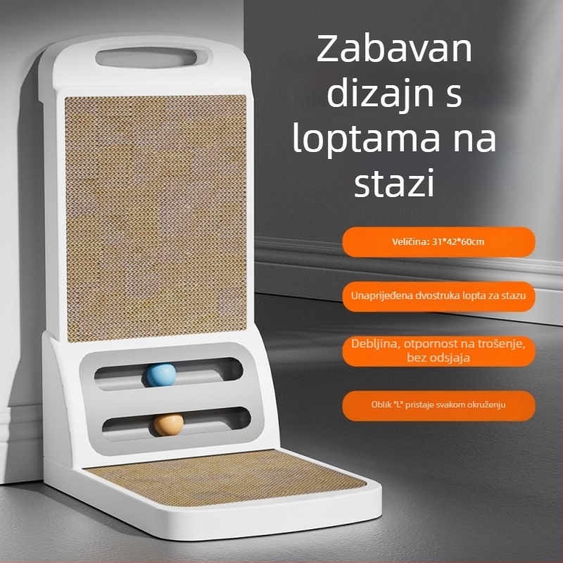 Odvojiva ploča za grebanje mačaka u obliku L, debele, otporna na habanje i grebanje