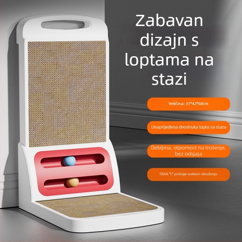 Odvojiva ploča za grebanje mačaka u obliku L, debele, otporna na habanje i grebanje