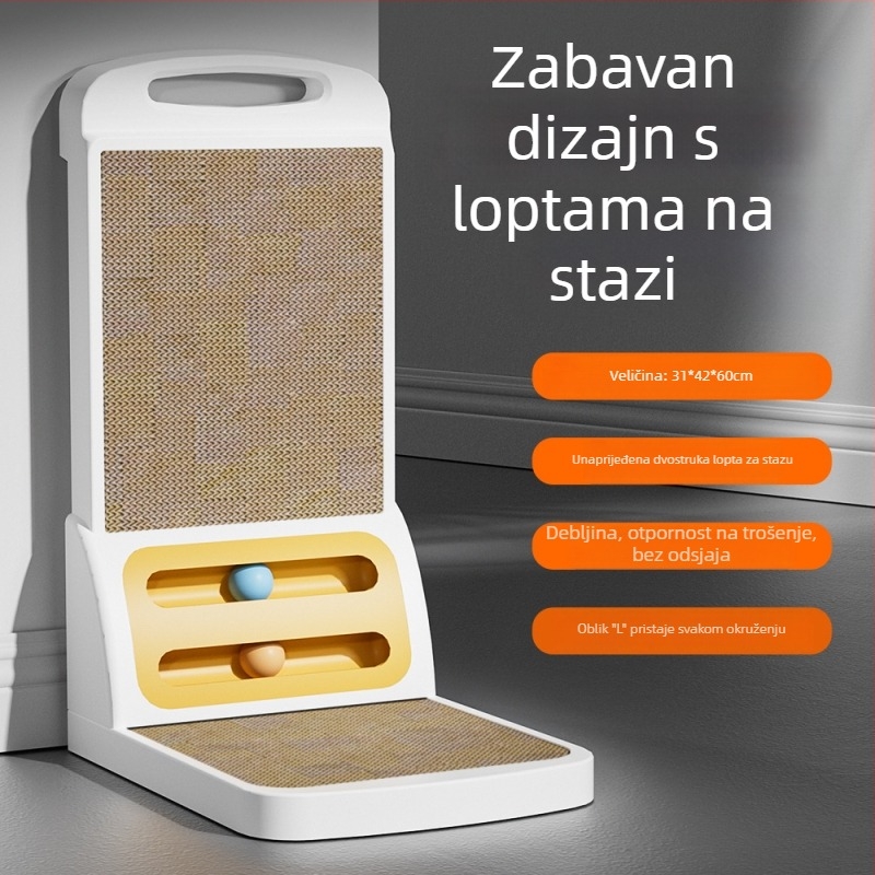 Odvojiva ploča za grebanje mačaka u obliku L, debele, otporna na habanje i grebanje
