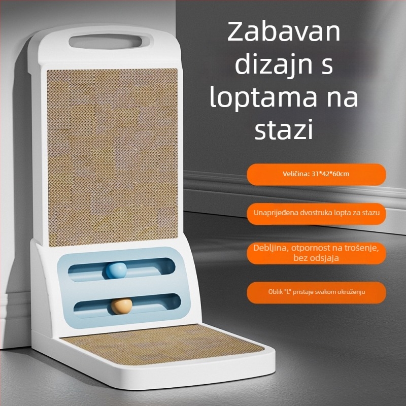 Odvojiva ploča za grebanje mačaka u obliku L, debele, otporna na habanje i grebanje