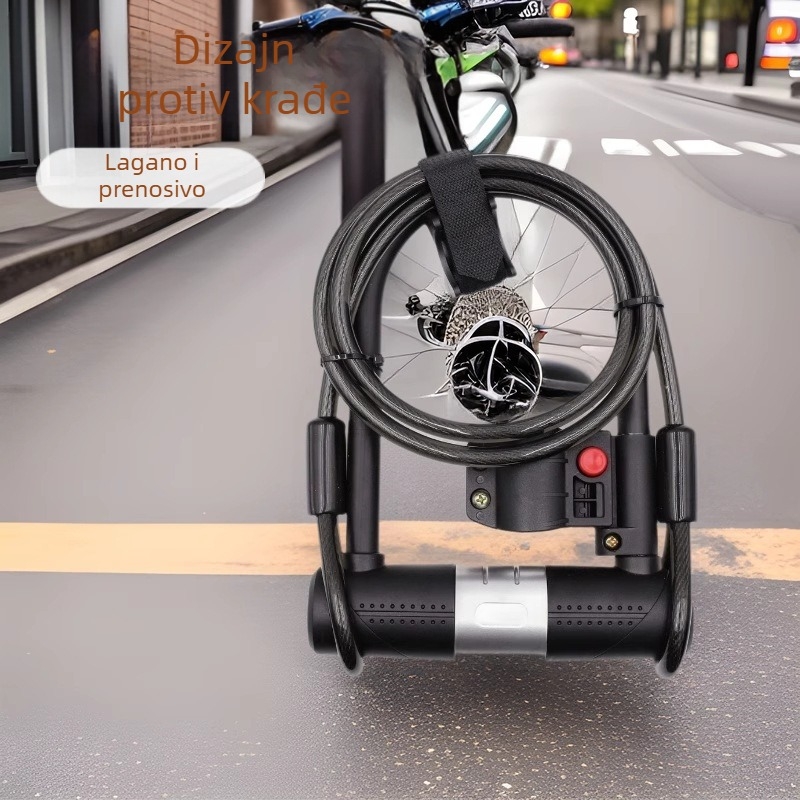 Brava tipa U Golden Key GK104.407, legura, 1,39 kg, za bicikle, gorske bicikle, motocikle i električne bicikle