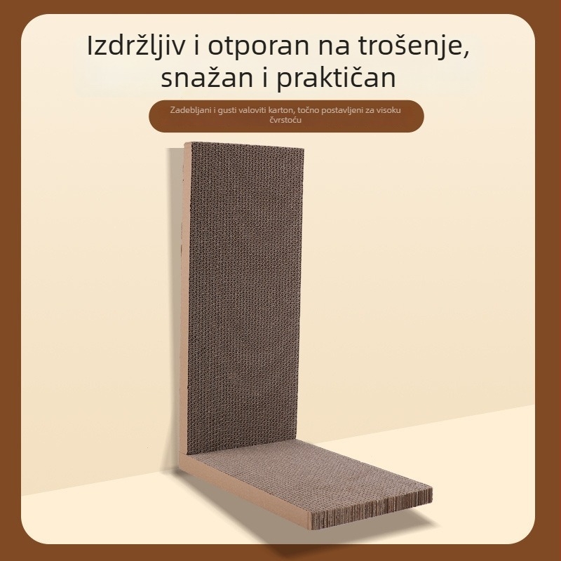 L-oblik ploča za grebanje mačaka, uspravna, otporna na habanje i bez ispadanja dlaka, zaštita sofe