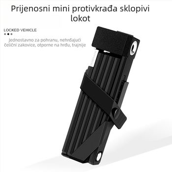 Riderace sklopivi lančani katanc – metalni, prilagodljiv, za bicikle, električne bicikle i motocikle
