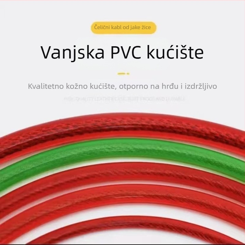 Prenosni čelični lanac za zaključavanje za bicikle i električna vozila, kružni oblik, model 2010, težina 340 g