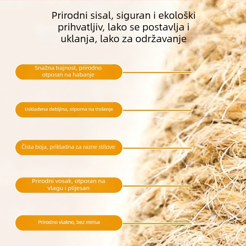 Grebalica za mačke od sisala, zidna naljepnica, vertikalno viseća kuglica, podloga za brušenje šapa, zaštita kauča — HW-073333, Marka HAWoo/Hawor, Materijal: sisal