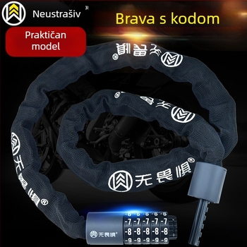 Lančana zaključavka s kombinacijom za planinski bicikl i vrata, model W736, cinkova legura, 645 g, moderni minimalistički stil, No Fear