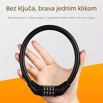 Brava za bicikl s kodom, prijenosna za planinske bicikle i električna vozila; model Wj–pq03; duljina 0.8 m; materijal ABS+zlitina+PVC; univerzalna primjena