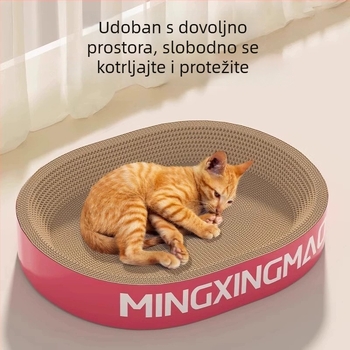 Integrirano grebalico za mačke i gnijezdo – otporno na habanje, bez dlačica, ekstra veliko