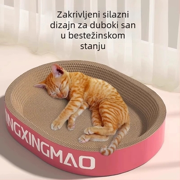 Integrirano grebalico za mačke i gnijezdo – otporno na habanje, bez dlačica, ekstra veliko