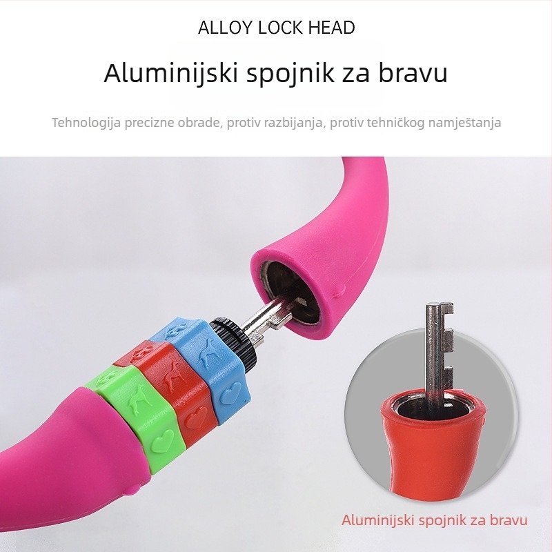 Silikonski katanac s lozinkom za dječji bicikl, panda oblika, model TYT122, marka mayate