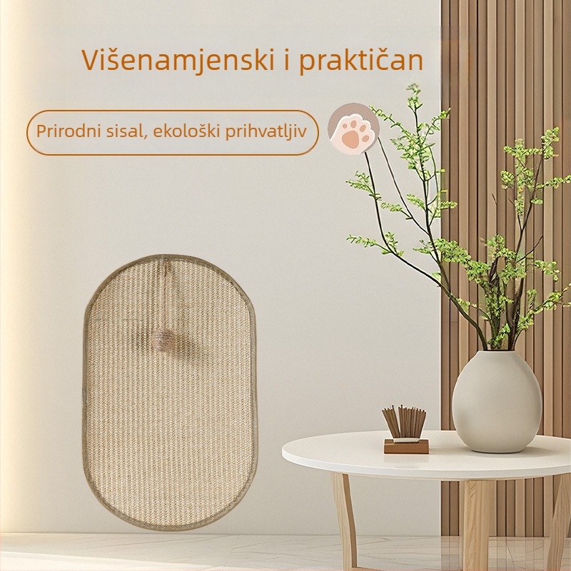 Mačja grebalica ploča sa vertikalnim dizajnom od sisala – otporna na trošenje, štiti kauč, jednostavan stil, Blue Pet