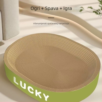 Izdržljiva okrugla grebalica za mačke – materijal: sisal, stil: sladak, broj artikla: 1010527751, bez opadanja dlake