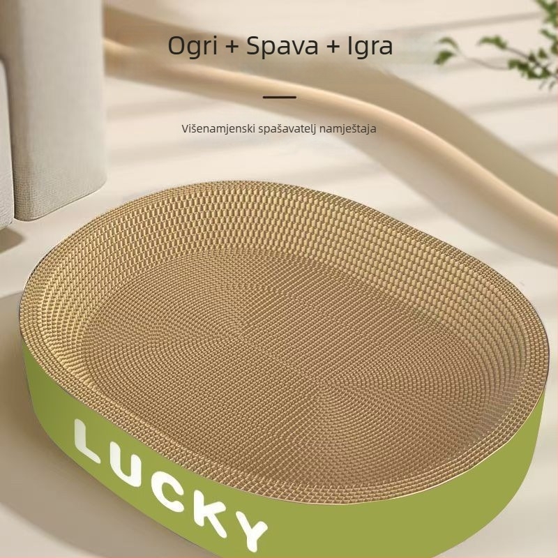 Izdržljiva okrugla grebalica za mačke – materijal: sisal, stil: sladak, broj artikla: 1010527751, bez opadanja dlake