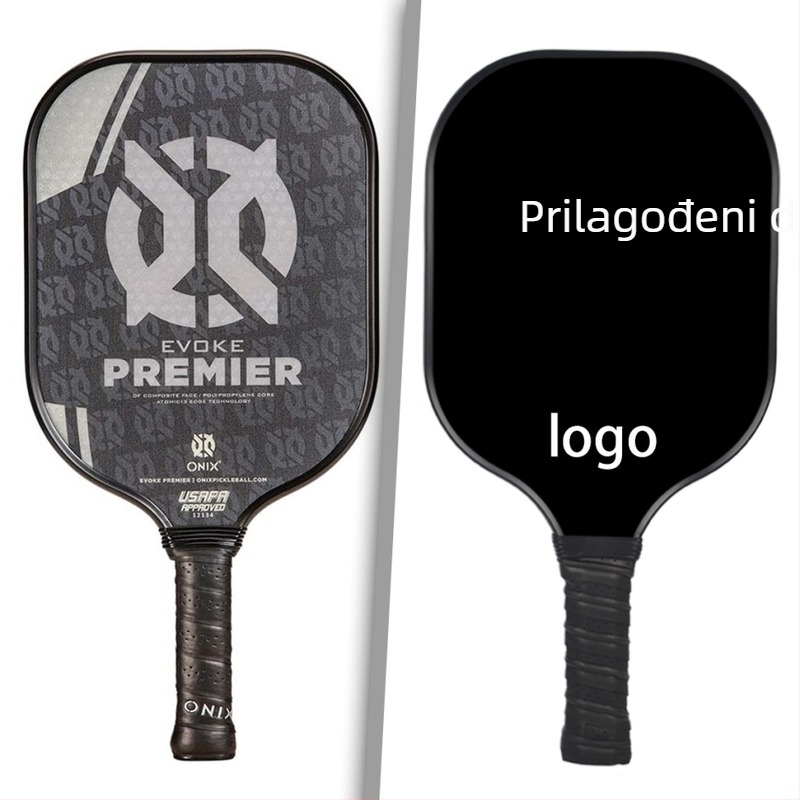 Pickleball raketa s karbonskim okvirom, težina 95–100 g, debljina ručke G5, tip reketa: bočni udar, za početnike i srednje napredne.
