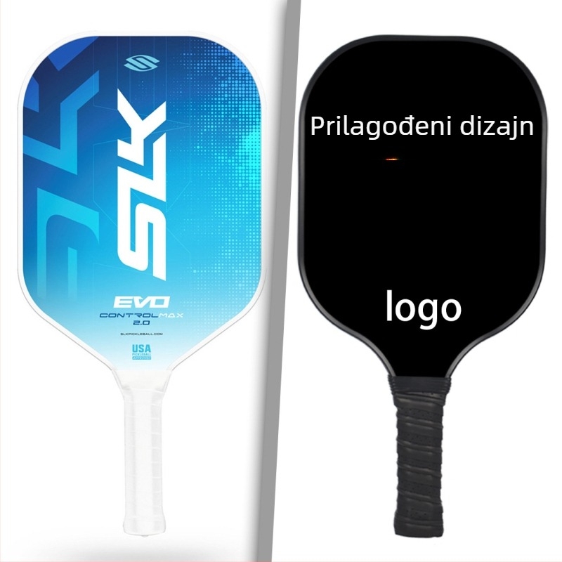 Pickleball raketa s karbonskim okvirom, težina 95–100 g, debljina ručke G5, tip reketa: bočni udar, za početnike i srednje napredne.