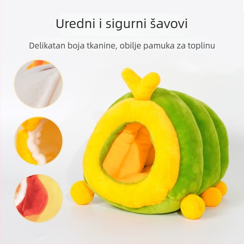 NRQ Pamukasto gnijezdo za hrčka, obliku izvanzemaljca, zadržava toplinu.