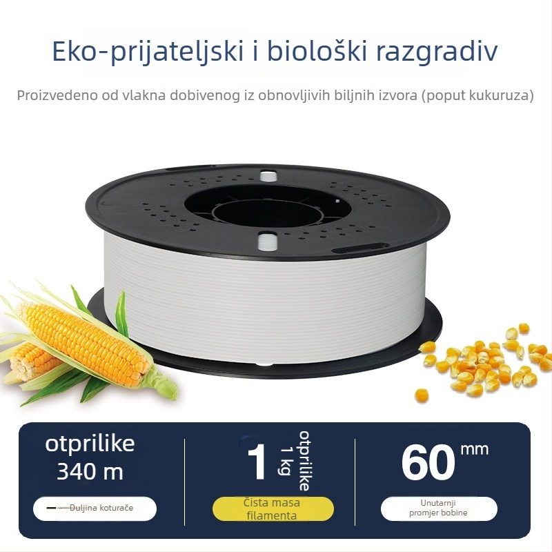 CZ PLA filament za 3D printanje, 1,2 kg, 300 m duljine, PLA materijal, pogodan za 3D printere