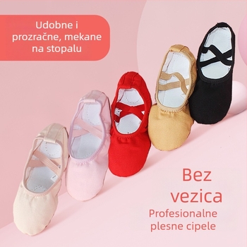 Baletne plesne cipele za odrasle – gornji dio od platna, potplat od kompozitnog materijala, unisex