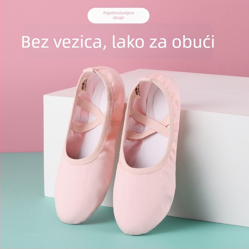 Baletne plesne cipele za odrasle – gornji dio od platna, potplat od kompozitnog materijala, unisex