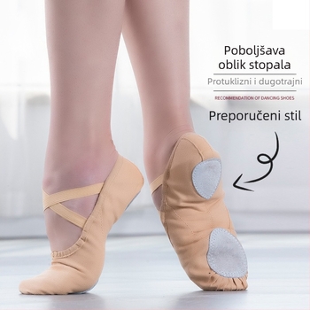 Plesne cipele The Dancer's Song s platnenim gornjim dijelom za djevojčice i djecu — balet i moderni ples, prozračne, lake, otporne na habanje