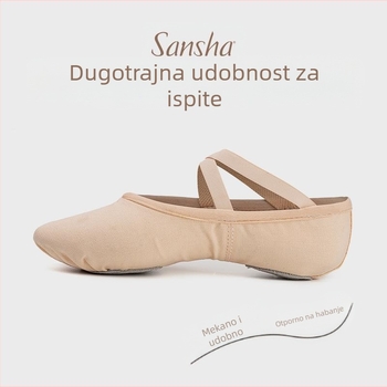 Sansha baletne cipele za odrasle, meka potplata, bez vezica