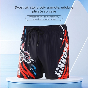 Jin Hong muške plivačke šorceve od poliestera, dvostruki sloj, brzo se suše, tkanina 80% poliestera, podstava 84% poliestera