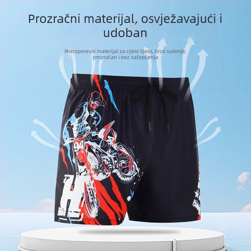 Jin Hong muške plivačke šorceve od poliestera, dvostruki sloj, brzo se suše, tkanina 80% poliestera, podstava 84% poliestera