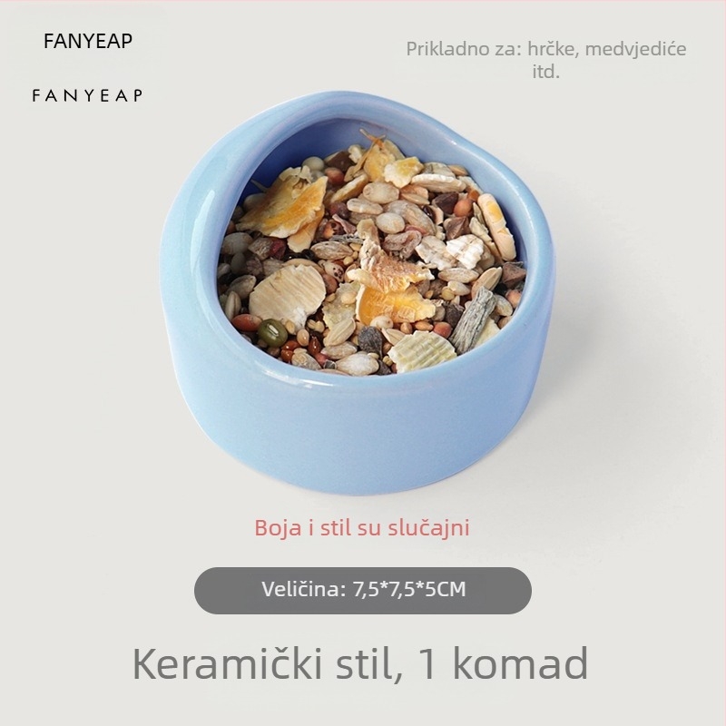 Keramička zdjela za hrčka, s funkcijom protiv prevrnuća, model A135, marka Panyi