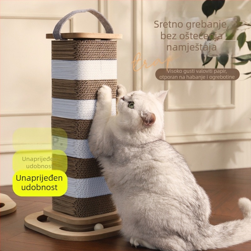 Mačja grebalna ploča od valovitog kartona, otporna na habanje, debelo jezgro, japanskog stila, Meow xianer, 1 kom