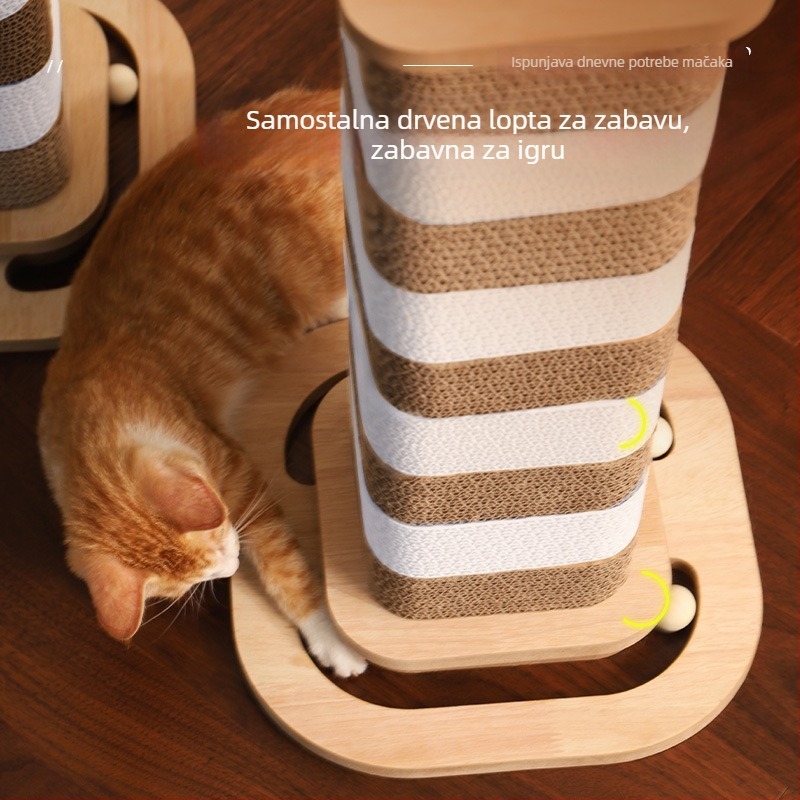 Mačja grebalna ploča od valovitog kartona, otporna na habanje, debelo jezgro, japanskog stila, Meow xianer, 1 kom