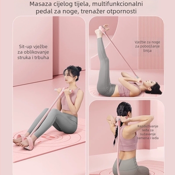 Pedalni napinjač za trbušnjake i rastezanje ramena i leđa, NBR materijal, fitness oprema, pogodno za tinejdžere i odrasle