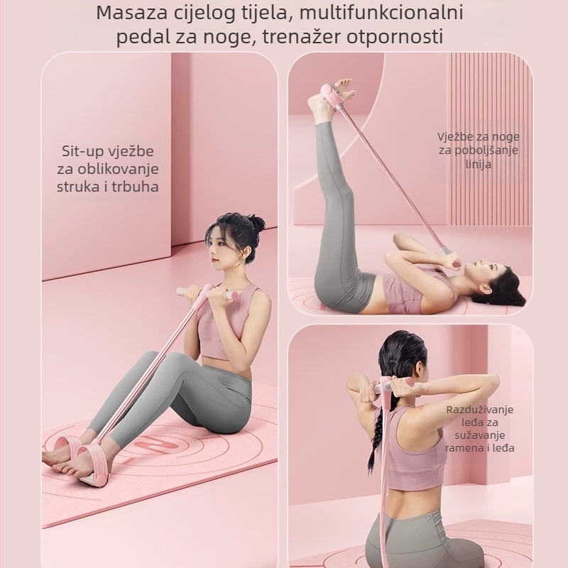 Pedalni napinjač za trbušnjake i rastezanje ramena i leđa, NBR materijal, fitness oprema, pogodno za tinejdžere i odrasle