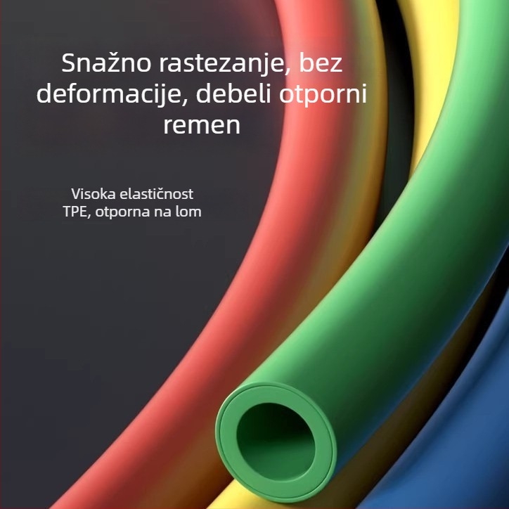 Višestruko otporno uže – TPR materijal, standardna napetost, vježbanje cijelog tijela, pogodno za sve uzraste