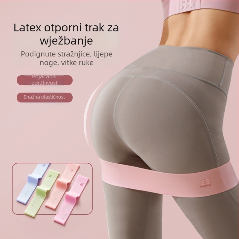 Silikonski otporni pojas za fitness – neklizajući elastični prsteni za trening kukova, jogu i snagu