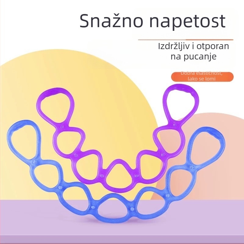 Fuxing Yoga trak za napetost s 7 rupa, silikon/TPE, za otvaranje ramena i trening leđa