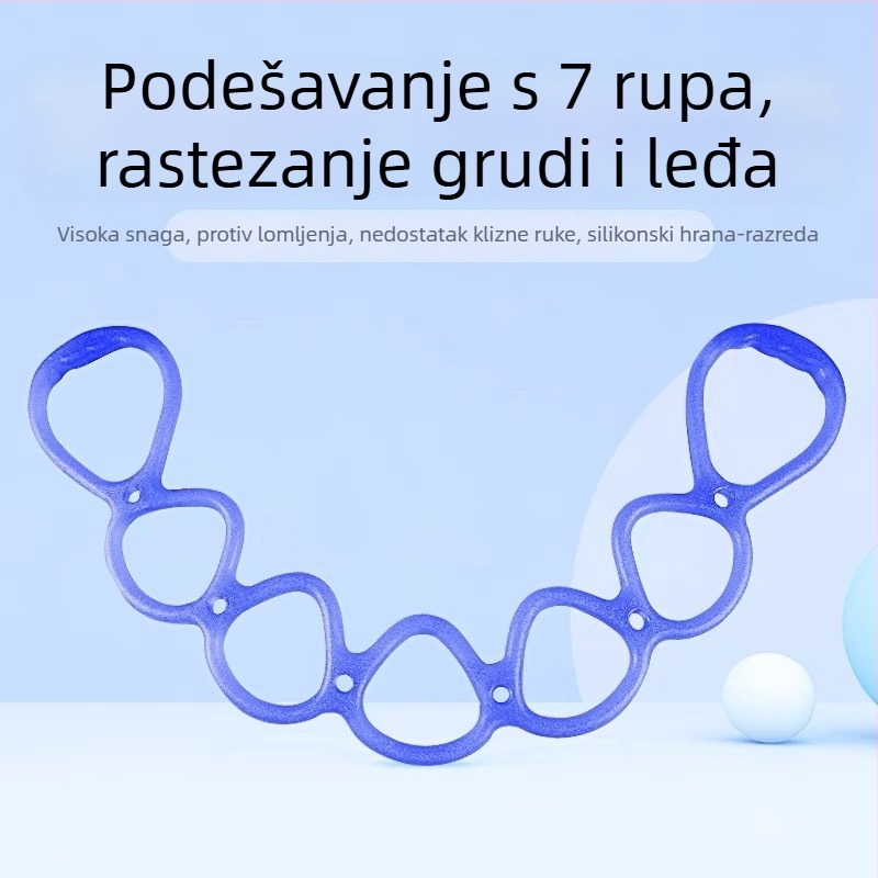 Fuxing Yoga trak za napetost s 7 rupa, silikon/TPE, za otvaranje ramena i trening leđa