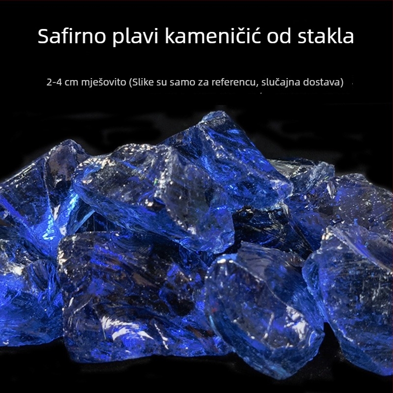 Dekor za akvarij: kristalni kamen za dno s pejzažnim ukrasima od pijeska; pijesak i ledenjački kamen; bez ispiranja