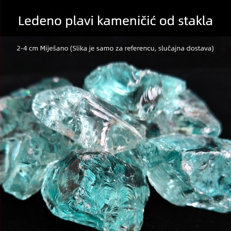 Dekor za akvarij: kristalni kamen za dno s pejzažnim ukrasima od pijeska; pijesak i ledenjački kamen; bez ispiranja